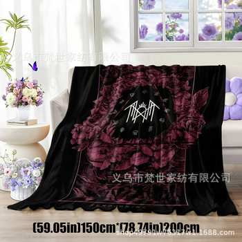 Sleep Token Dark Rock Velvet Blanket Band Exclusive Art Design Soft Skin Friendly Multi-Scenario Blanket