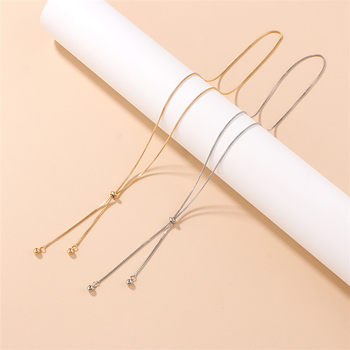 Korean Dongdaemun Necklace Women's All-match Niche Chain Tassel Necklace Chain Collarbone Chain Simple Temperament Necklace Cold