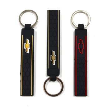 Suitable for Chevrolet Football Pattern Silicone Keychain Chevrolet Hanging Waist Silicone Honeycomb Pattern Key Chain Hanging Decoration