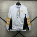 New white Real Madrid single-sided trench coat