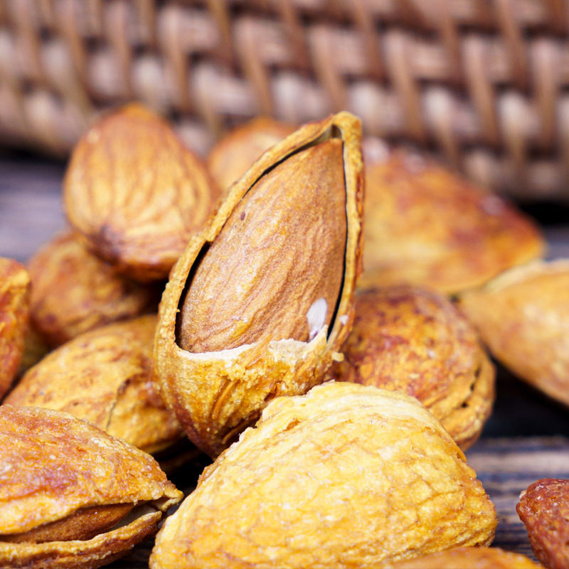 Almond NP wholesale leather thin paper leather almond wholesale square jar bottled almond 400g