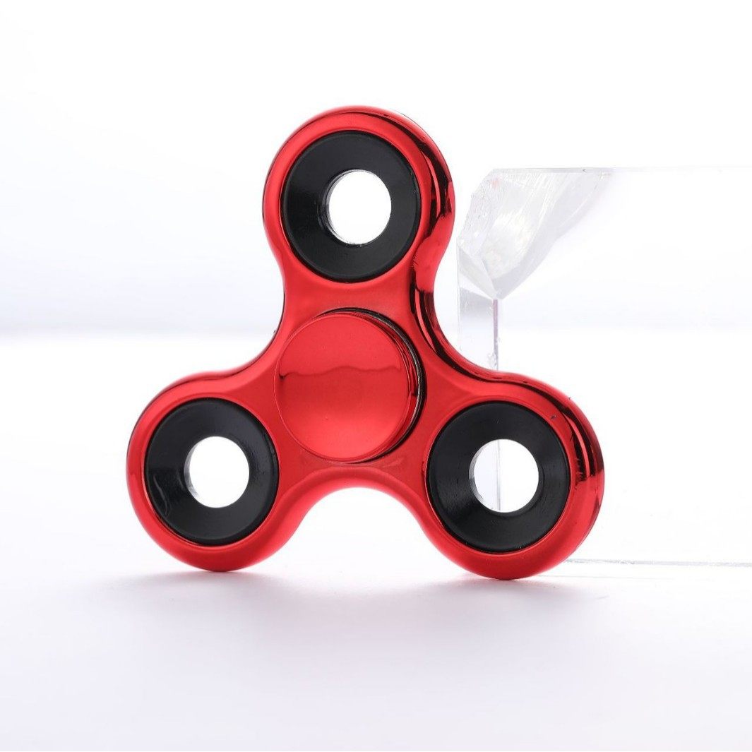 New electroplated fingertip gyro adult children decompression finger room Tuo toy ABS plastic bracket factory wholesale