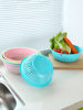 Round Hollow Drain Vegetable Washing Basket Plastic Basket Kitchen Vegetable Washing Basin Fruit Basket Vegetable and Fruit Drain Basket Storage Basket