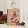 kraft paper bag wholesale simple shopping bag takeaway bag christmas printed tote bag party gift gift bag