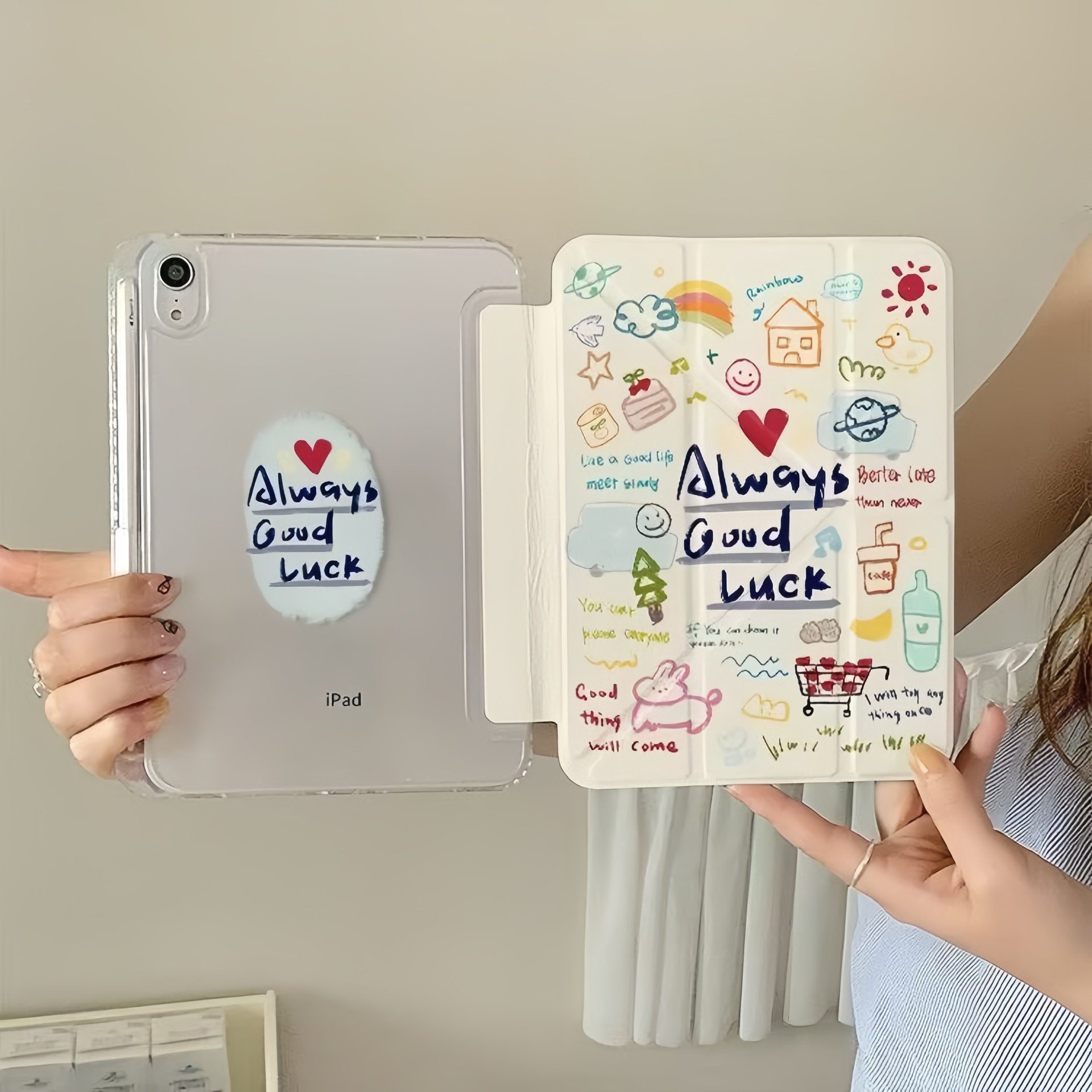 Ipady Foldable Tablet Protective Case Cartoon Cute Suitable for Air11M3/A16/10Th/Air1/2/4/5Th