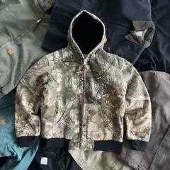 In-Stock Heavy Vintage J130 American-Style Hooded Vintage Washed Distressed Canvas Cotton Jacket for Men