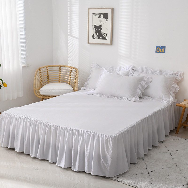 Cross-border exclusive for Japanese size wash cotton four-piece set double-layer flounces three-piece set bed sheet kit wholesale