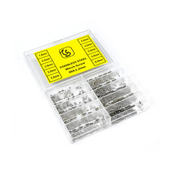 Watch Accessories Watch Repair Tools Watch Cover Back Cover Screw Multi-Size Stainless Steel Cross Screw Boxed