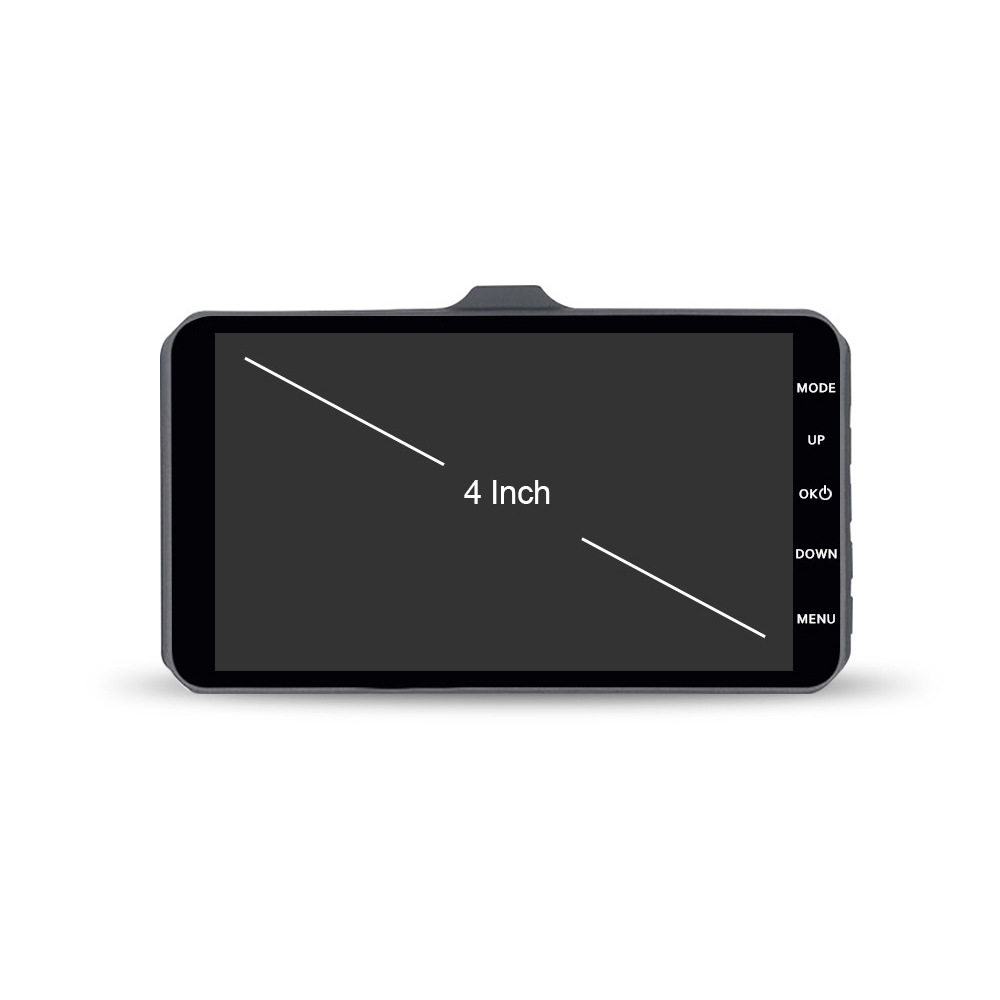 Touch screen 4-inch driving recorder HD Dual lens 1080P front and rear video car DVR with reversing image