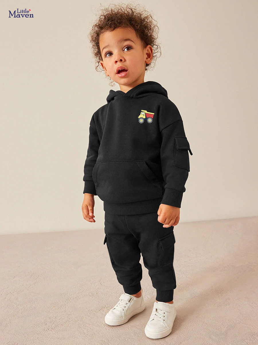 Ensemble sweat à capuche garçon à capuche, nouvel ensemble sweat à capuche garçon manche longue automne