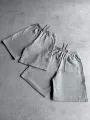 Appliqué embroidered shorts/grey