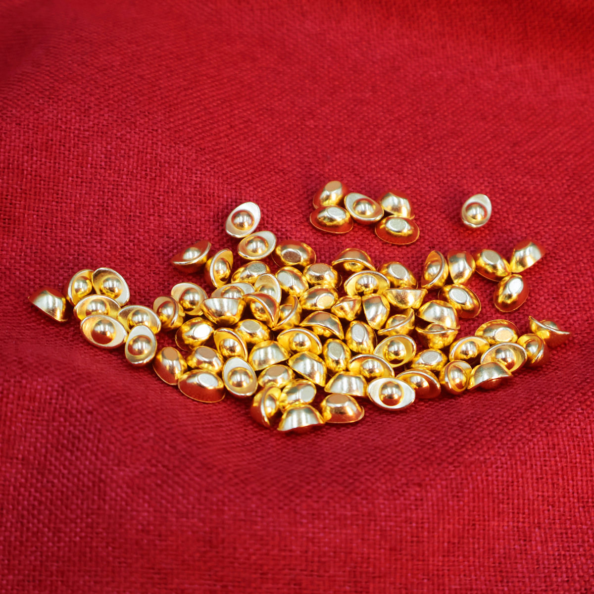 Alluvial Gold Small Ingot Solid Artificial Mini Peanut Gold Bar Ingot Small Wishful Golden Toad Gift Persimmon Crafts
