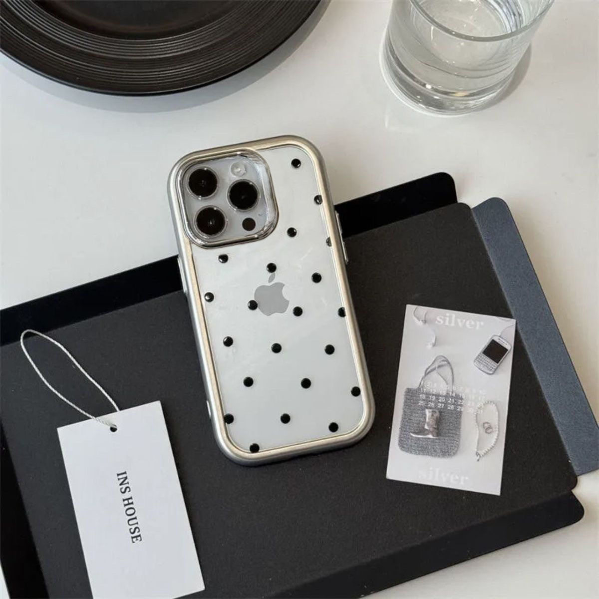 Simple and advanced wave point for Apple 15/14/13promax phone case 12/11 soft xr/xs drop-proof 7p