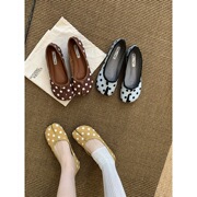 Flat Split-Toe Pig's Hoof Shoes, Polka Dot Single Shoes, Women's Shoes, 2026 New Spring Model, Horse Hoof Thumb Shoes, Pig's Hoo