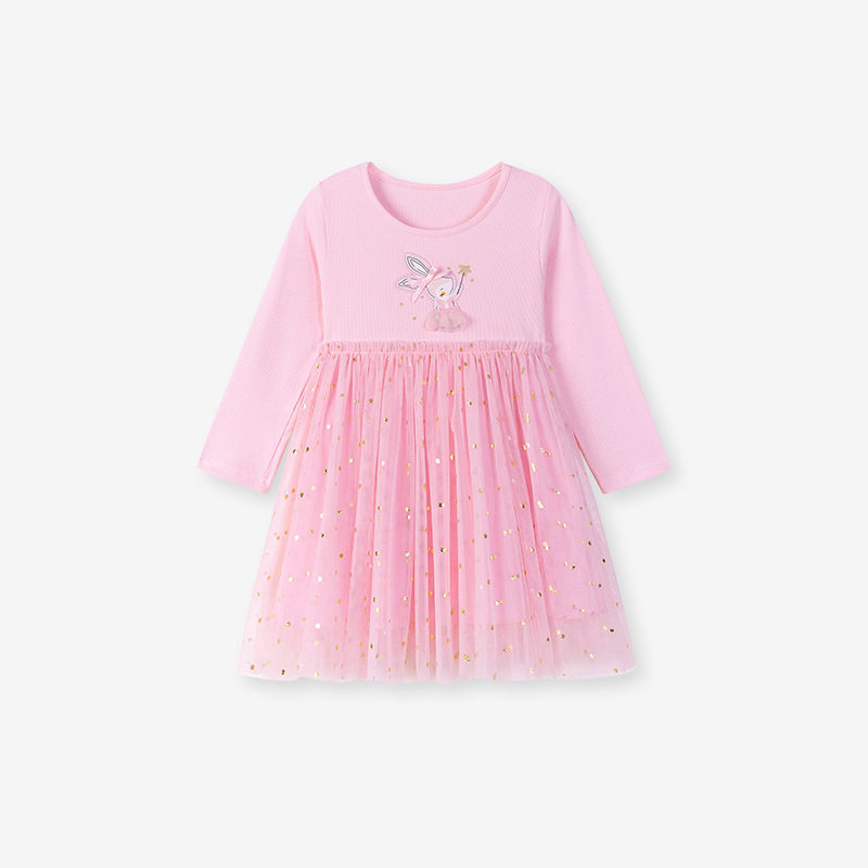 Source Factory Kids' Clothing Wholesale, New Girls' Dress, Autumn Tulle Kids' Dress