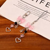 Korean Sweet and Cool Ins Bow Peach Heart Five-Pointed Star Pendant Keychain Girl Pink Mobile Phone Chain Bag Pendant