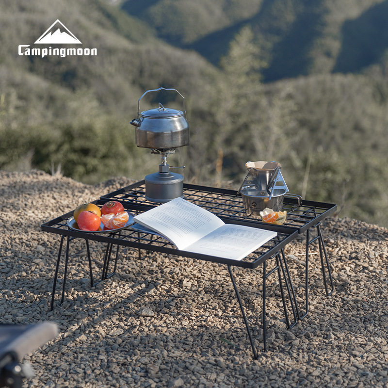 Koman T-229 Outdoor Travel Mountain Picnic Iron Combination Storage Rack Outdoor Portable Camping Style Foldableing Table