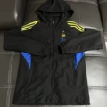 1-2627 lightweight hooded windbreaker - french rooster black
