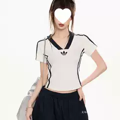 New 2026 Trefoil Short Sleeve Women's Summer New Half-Sleeve Top Slim Fit Short Sports T-Shirt
