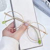 New Artifact Plain Style Near-sight Glasses Frame Cross-border Metal Flat Glasses Retro Color-changing Anti-blue Glasses