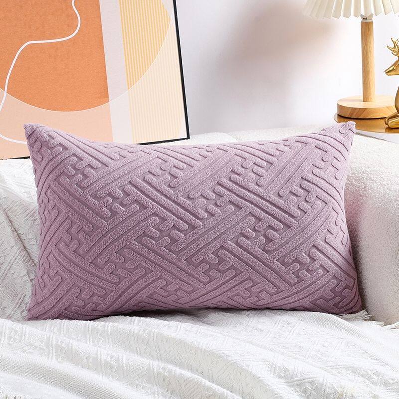 Pillow Cushion Pillowcase Sofa Living Room Rectangular Single Large Modern Simple Backrest Pillow Cover Without Core