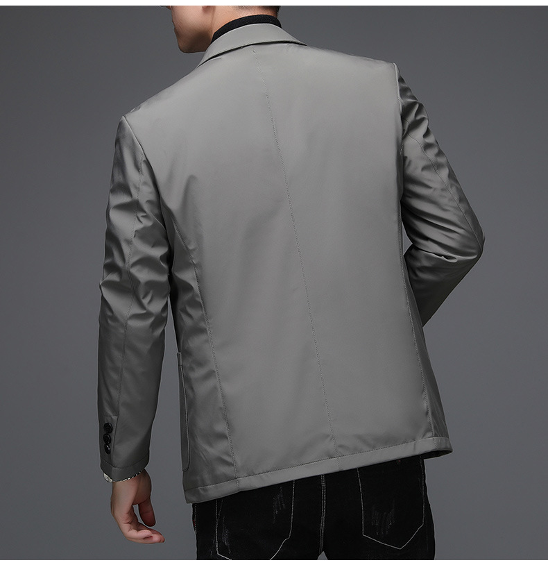Áo vest phao nam lông vũ cổ vest dáng ôm giữ ấm mùa thu đông — Màu đen, Màu xanh lam, Kaki