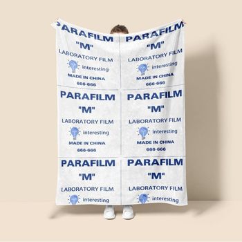 Funny Laboratory Sealing Film Blanket Flannel Four-Season Dormitory Air-Conditioning Blanket Funny Blanket Birthday Gift Practical