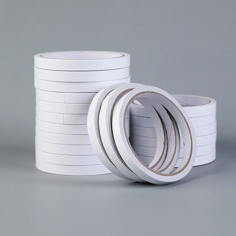 Hengying wholesale white thin double-sided tape high viscosity student handmade accessories office stationery double-sided tape