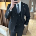 Black (suit + vest + suit pants)