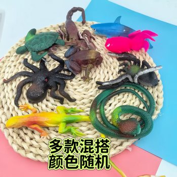 Simulated Rubber Animals, Ultra-Realistic Scientific and Educational Cognitive Teaching Aids, Rubber Animal Models, Desktop Ornaments, Kindergarten Teaching Aids