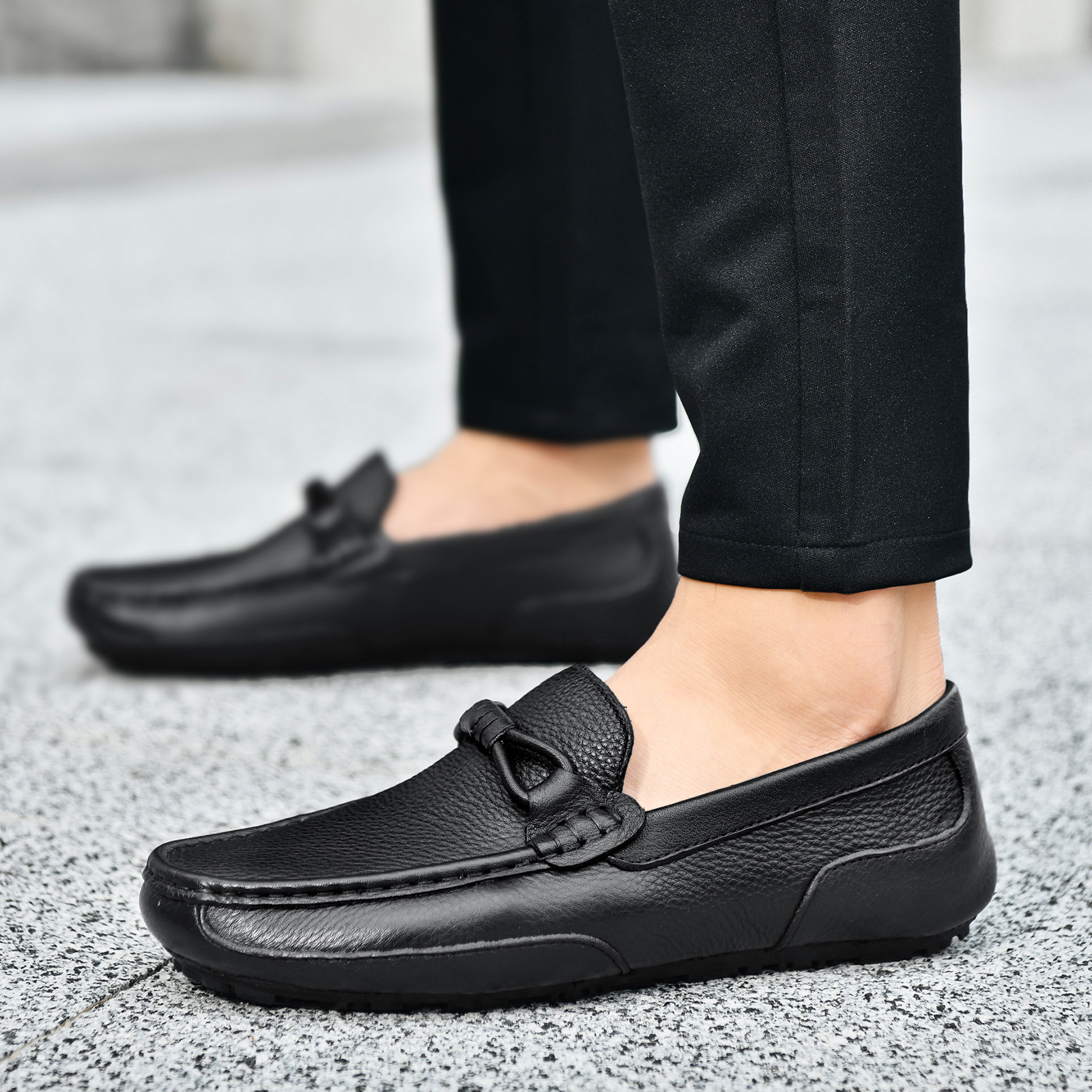 Giày Da Nam Chất Liệu Da Bò Hàng Mùa Xuân Thu Đông