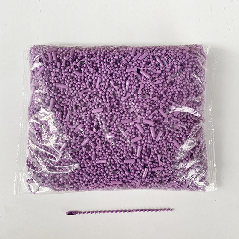 珠链现货批发彩色烤漆波珠链圆珠链diy饰品配件挂链链条吊牌链子