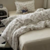 Category a Cream Girl Ins Sanrio Cartoon Kt Cat Washed Cotton Four-Piece Student Bed Bed Sheets Student Three-Piece Set 4