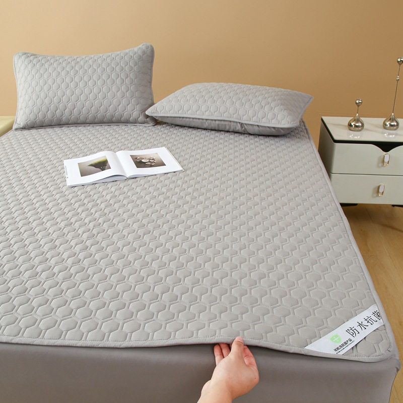 Class A Cotton Solid Color Waterproof Mattress Urine-proof Dirty-proof Thin Mattress Tatami Soft Mat Simmons Protective Mat Cross-border