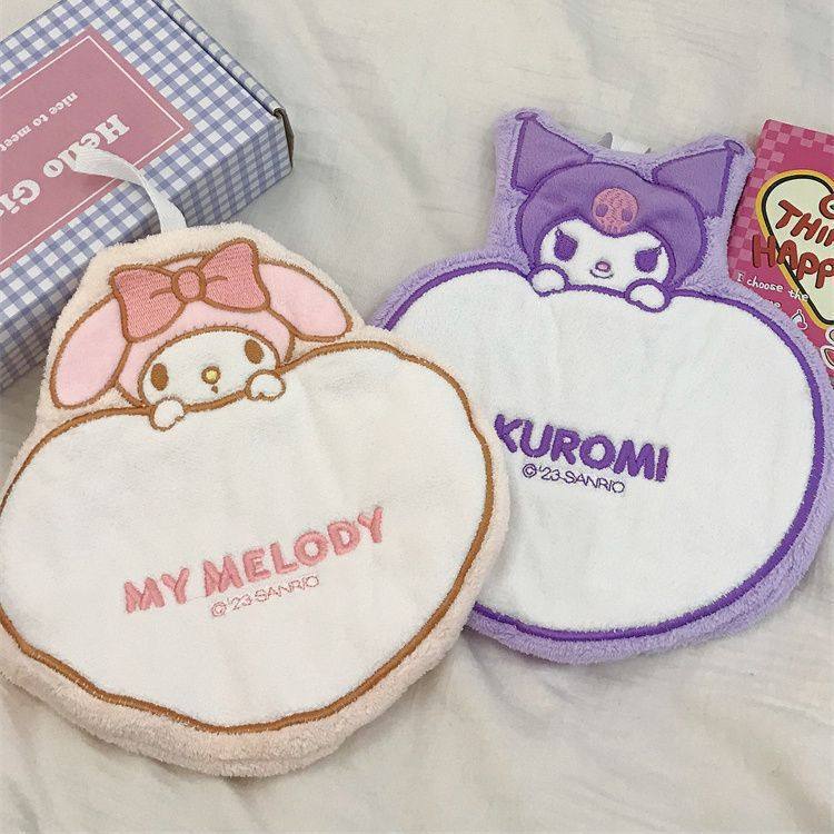 Cross-Border Delivery of Sanrio Cute Hand Towels, Hanging Thickened Multifunctional Cleaning Rags, Coral Children's Absorbent