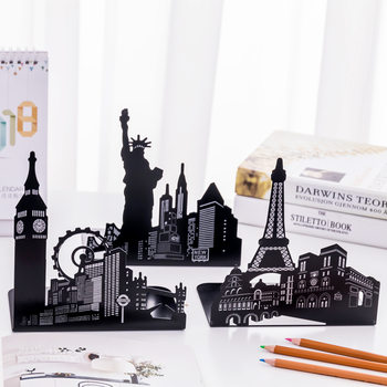 Mingqiang Creative Romantic Tower Shelf Ferris Wheel Liberty Goddess Book Holder Student Book Set Two Pieces Price Can Be Sent on behalf