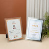 A4A5 Double-Sided Glass Photo Frame Wholesale Crystal Transparent Photo Frame Table Frame Painting Wall Hanging Honor Certificate Authorization Book Frame