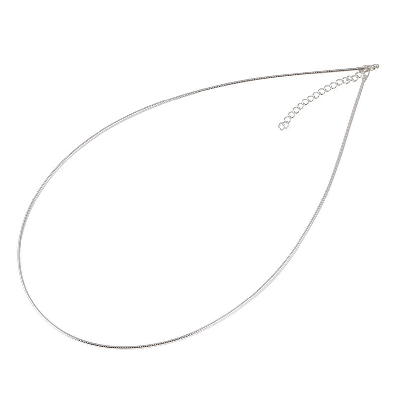 Golden Deer King S925 Silver Collar Artistic Fashion 1.2mm Snake Bone Chain Necklace Simple Design Women's Necklace Silver Jewelry