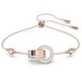 Double buckle rose gold diamond bracelet