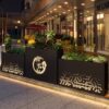 Cute Flower Box Outdoor Creative Combination Kindergarten Playground Outdoor Fence Partition Flower Trough Iron Flower Pot Planting