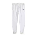 White sweatpants with black label