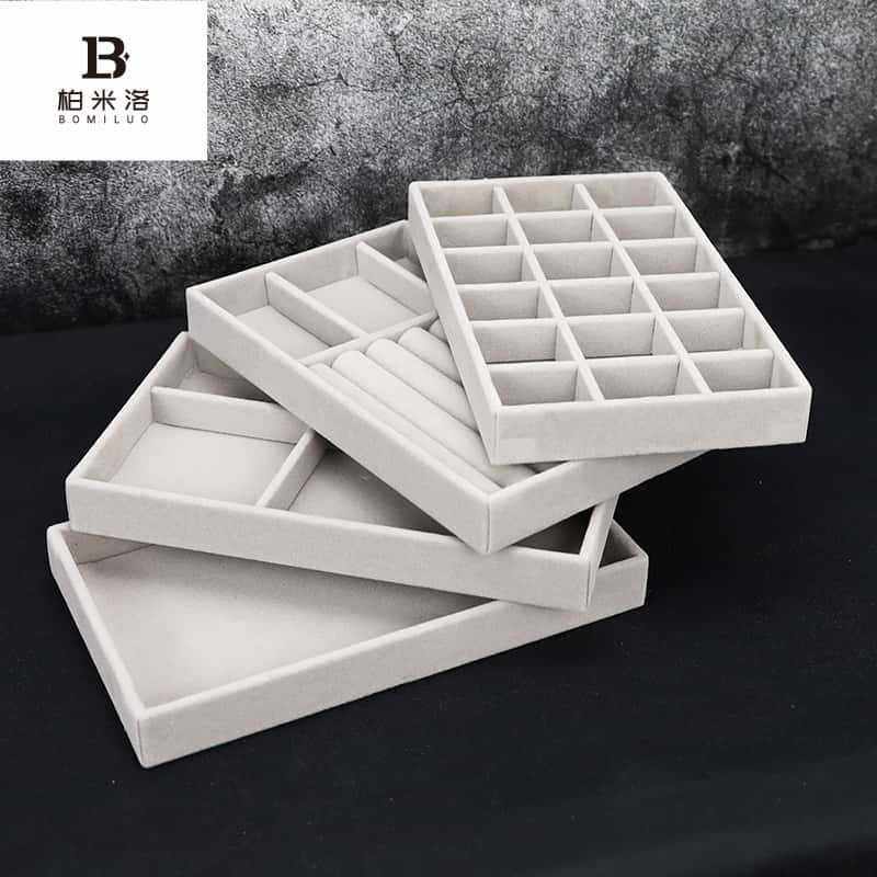 Jewelry Box Velvet Ring Box Earrings Earrings Tray Jewelry Display Tray Velvet Storage Box Jewelry Tray Wholesale