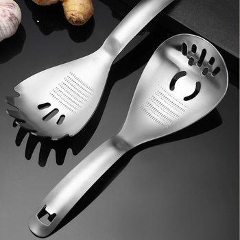 Stainless Steel Colander Five-In-One Bottle Opener Noodle Scoop Potato Masher Multi-Purpose Spoon Egg White Separator Tool