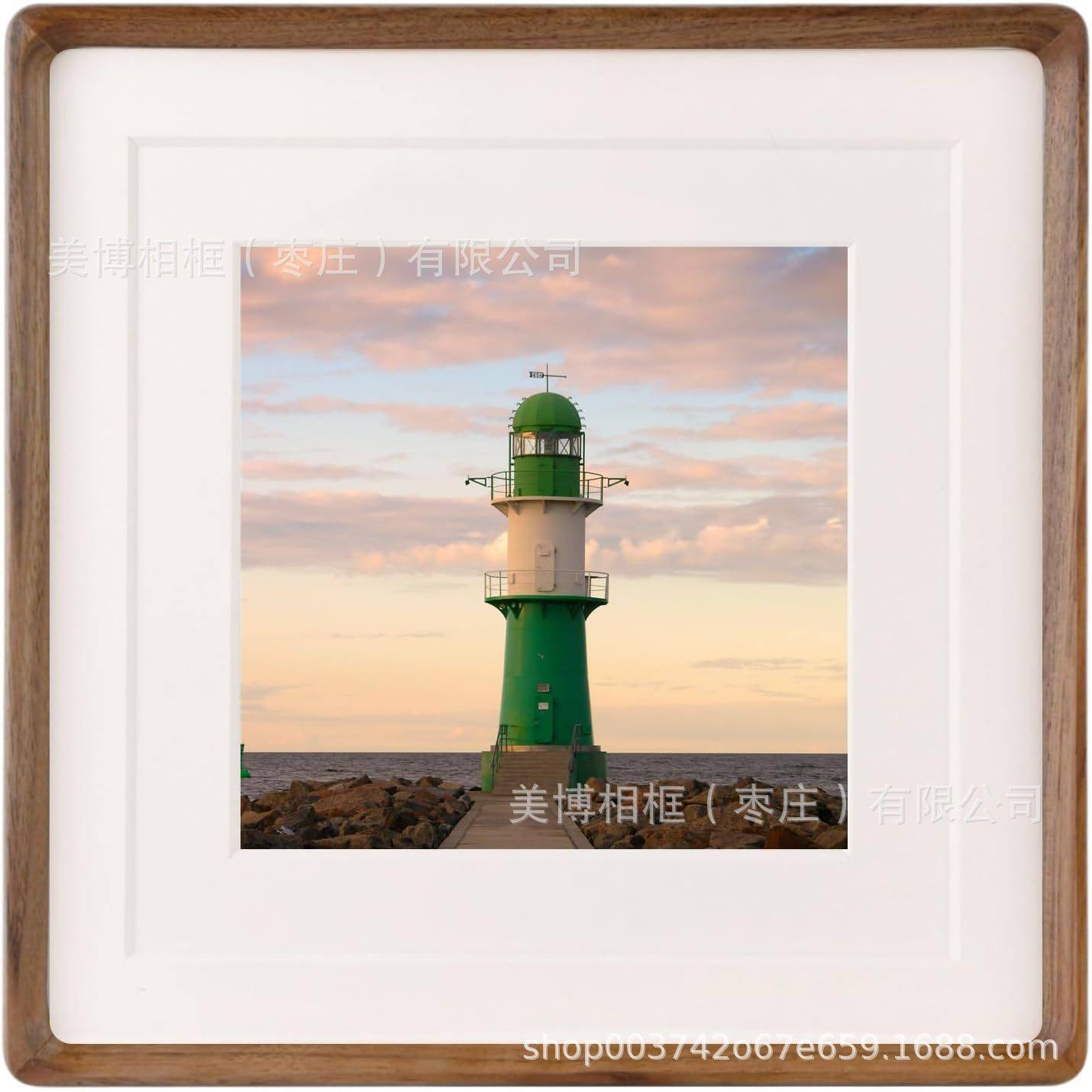 North American Black Walnut Solid Wood Rounded Corner Arc Picture Frame Wholesale Washed Photo Frame Table High-End Photo Frame Decoration