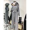 Shenzhen Nanyou Aw Soft Sweatshirt Sports Suit Women's Autumn and Winter Loose Korean Style Slim Wide-Leg Pants Two-Piece Trendy Set