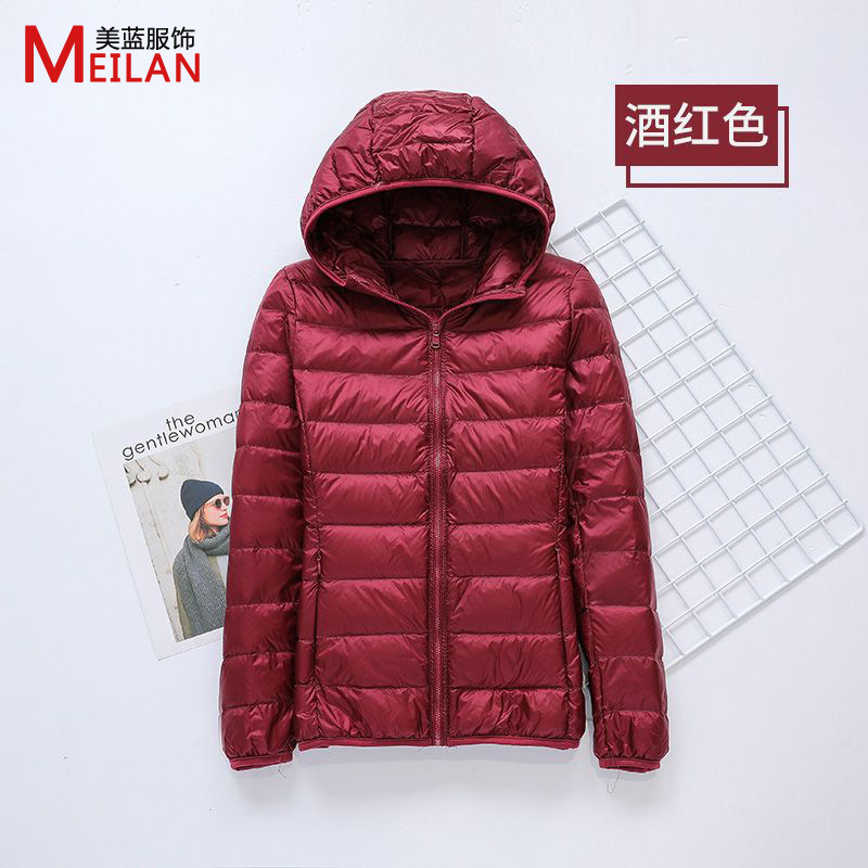 羽绒服女士2025新款短款轻薄加厚保暖修身韩版白鸭绒时尚外套批发