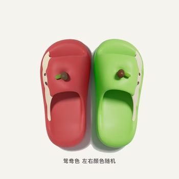 Outer Wear Slippers Women's Cartoon Apple New Home Wash Outer Wear Slippers Cartoon New Cute Sandals Powder Apple