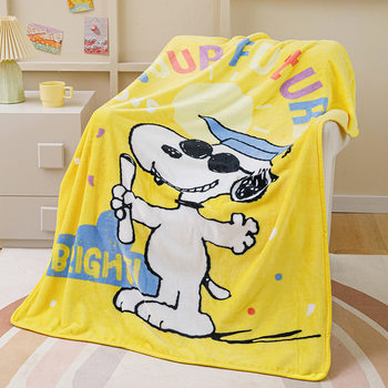 Snoopy series single layer small blanket flannel baby air conditioning blanket baby blanket nap blanket 140*100cm