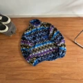 Watercolor blue navy bag