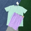 Crystal short sleeve green+d218 purple